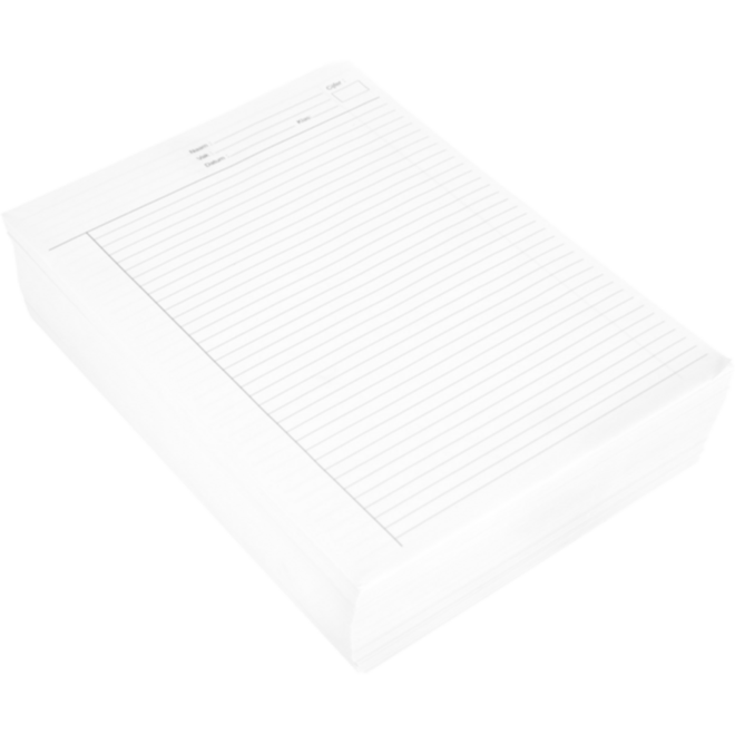 Proefwerkpapier dubbel A4, gelijnd, 1000 vel
